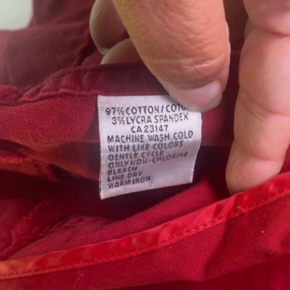 Talbots Womens Red Button-Up Jacket With Pockets Sz 16 Stretchy - Picture 7 of 9